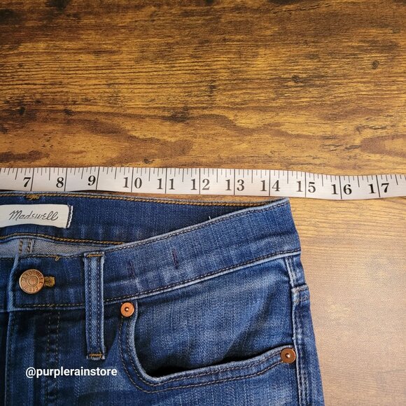Madewell Jeans 28 Skinny 9" High Rise Creston Wash J4624 Tummy Control Stretch - Picture 7 of 12